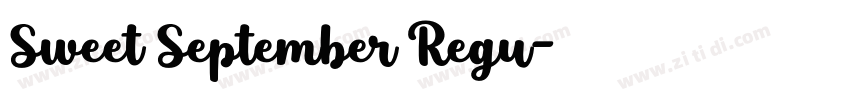 Sweet September Regu字体转换